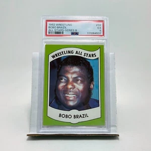 BOBO BRAZIL 1982 WRESTLING ALL-STARS #32 ROOKIE “SERIES B” PSA 5 - Picture 1 of 2
