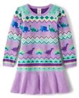 NWT Gymboree Girl's Size 8 DINO FRIENDS Purple Sweater Dress Hair Clips NEW