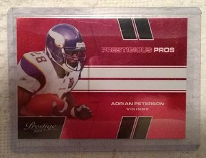 2011 Panini Prestige Prestigious Pros Red #1 Adrian Peterson Minnesota Vikings