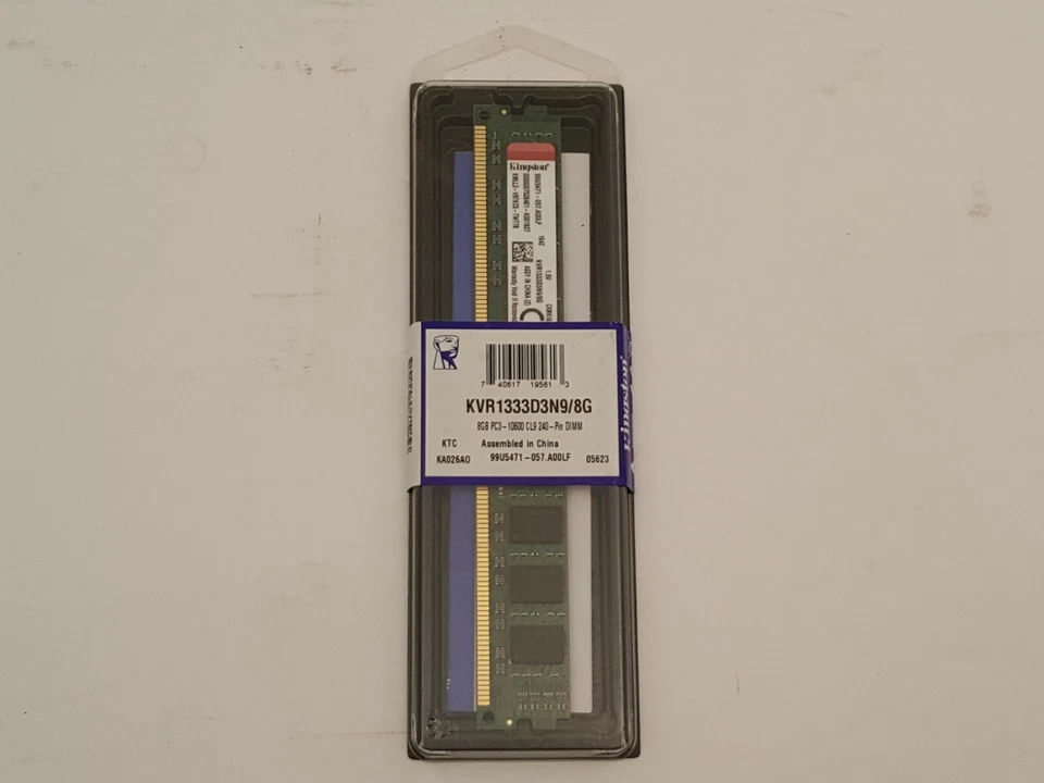 Kingston 8GB DIMM 1333MHz (PC3-10600) DDR3 Memory (KVR1333D3N9/8G)