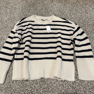 Gap Kids Girls Knit Sweater Stripe 100% Cotton XS (4-5) New - Picture 1 of 3