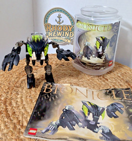 LEGO Bionicle Nuhvok 8561 - Vintage Figure w/ Manual & Pod (No Lid) - 2002