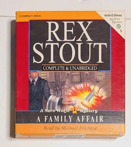 A FAMILY AFFAIR Nero Wolfe Mystery Rex Stout 5 CD Set Unabridged Audiobook - Picture 1 of 2