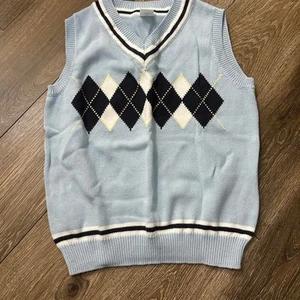 Gymboree Boys Size 8 Light Blue Sweater Vest - Perfect for Spring & Easter - Picture 1 of 2