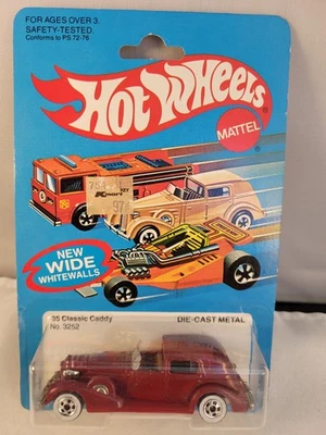 Hot Wheels Blue Card 35 Classic Caddy 1982 #3252 WW Borgoña Sin usar, en caja original con paquete de protección Foto 1 de 4