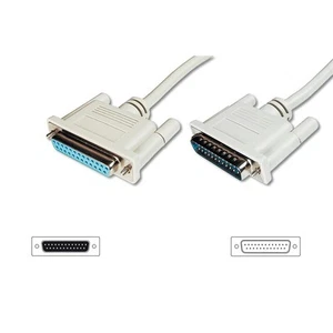 Datatransfer Verlängerungskabel, D-Sub25/St - D-Sub25/B # AK-610201-050-E - Bild 1 von 1