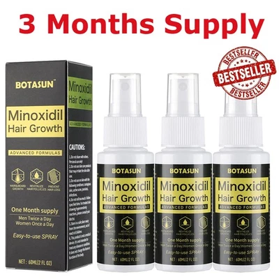BOTASUN Minoxidil 5% Extra Stärke Männer Haar Regeneration Behandlung 3 Monats-Vorrat