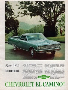 1964 Chevy El Camino Original Color Print Ad - Picture 1 of 1