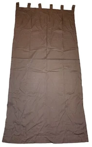 Set of 2 Springs Global 100% Cotton Brown Canvas Like Curtain Panels 80"x84" - Picture 1 of 4