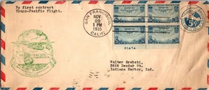 GOLDPATH: US AIRMAIL 1935 SF,CA.BLK4.PLT#,1ST FLT.FAM14,25C CV776_P29 - Imagen 1 de 2