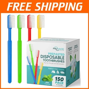 High-Quality Disposable Toothbrushes with Toothpaste - Ideal for Guests & Travel - Picture 1 of 9