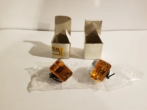 2 luces de circulación de motocicleta "EMGO ""Queen"" filamento único ámbar 12 voltios cromo" - Imagen 1 de 3