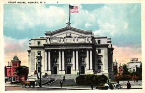Postkarte Newark New Jersey Courthouse, Split Back 1 Cent Porto - Bild 1 von 2