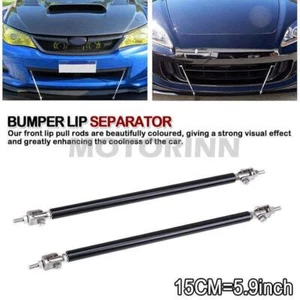 For Dodge Charger Adjustable Bumper Lip Splitter Strut Rod Tie Support Bar Black - Picture 1 of 8