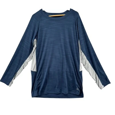 Camiseta Hang Ten Sun Para Hombre Azul Blanco Gris Bloque de Color Manga Larga UPF 50 Camisa Talla XL Foto 1 de 4