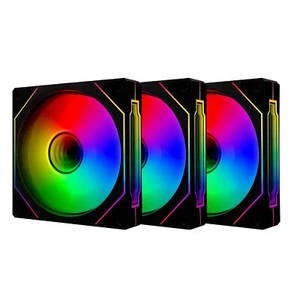 `120MM PWM Lüfter 3er Pack - 120mm - 1600rpm - Infinity RGB Beleuchtung - Schwarz oder Weiß - Bild 1 von 10