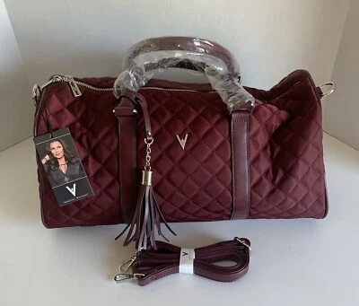 Vanessa Williams Quilted Duffel Bag #VW-401RED Brand New With Tags Burgundy Exc - Изображение 1 из 4