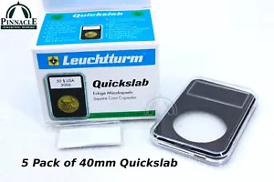 5 Pack of 40mm QUICK SLABS Coin Holders for 1oz Silver Libertad (1996 – Present) - Picture 1 of 7