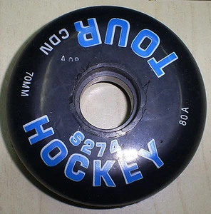 Retro Negro Años 90 Tour Street Roller Hockey En Línea Ruedas de Patín 70mm/80a - Imagen 1 de 1