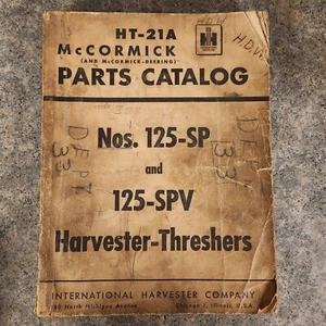 HT-21A McCormick Deering IH Harvester Threshers 125-SP & SPV Parts Catalog 1950 - Picture 1 of 19