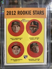 2012 Topps Heritage #407 Matt Dominguez RC/Jeremy Moore RC/Devin Mesoraco Taylor
