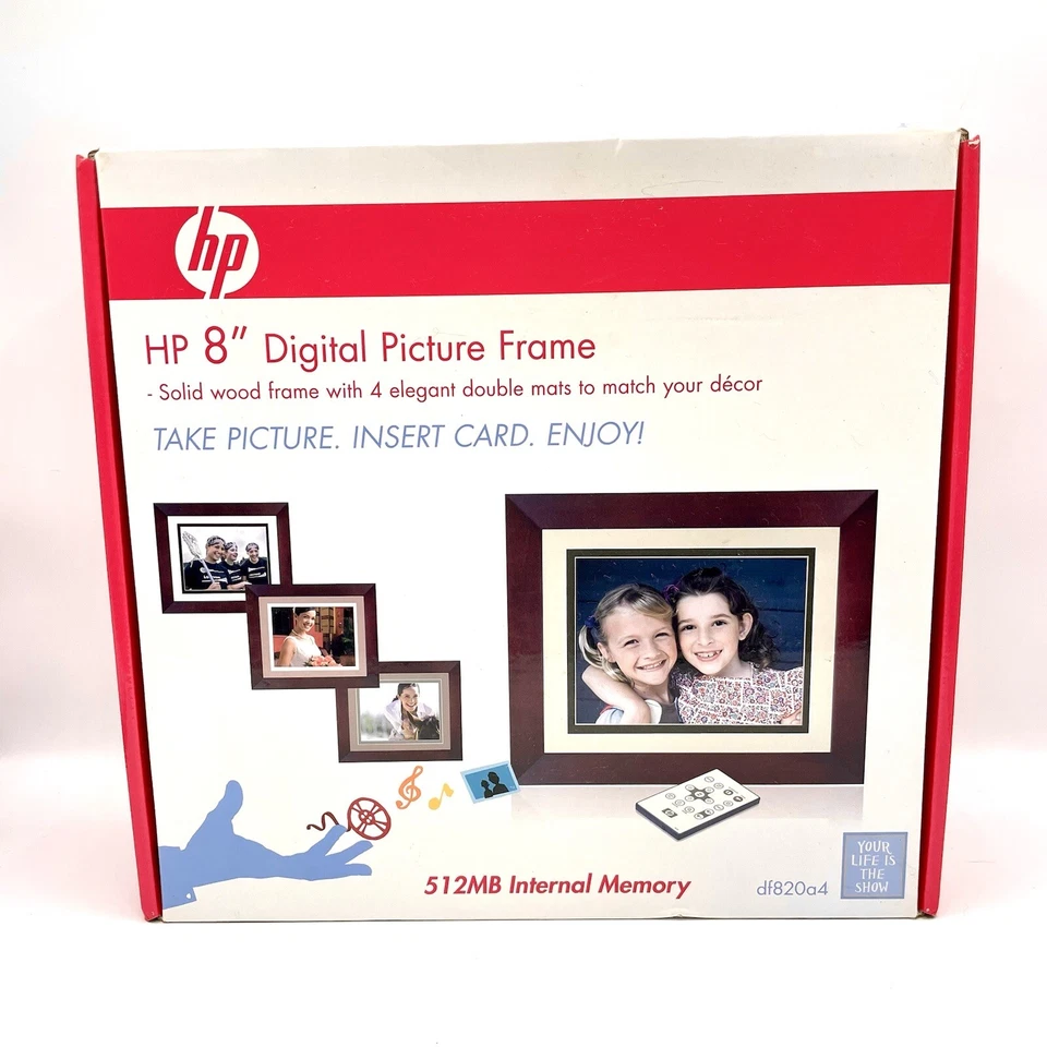 Solid Wood Hewlett Packard 8" Digital Picture Frame - Image 1 of 4