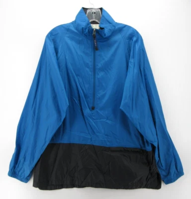 VINTAGE LL Bean Jacket Women Large Blue Anorak 1/2 Zip Hiking Packable Pullover* - Image 1 of 4