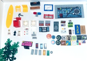 Lego Lote Buzones Teléfonos Juegos Radio Kayak Pegatina Azulejos Platos Dinero Acera - Imagen 1 de 4