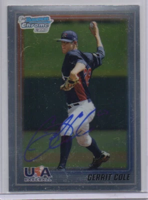 2010 Bowman Chrome USA GERRIT COLE RC Autograph Auto, New York Yankees - Image 1 of 3