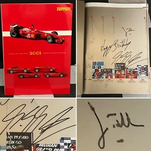 SIGNED MICHAEL SCHUMACHER & JEAN TODT 2001 FERRARI YEARBOOK AUTOGRAPH F1 F2001 - Picture 1 of 14