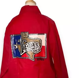 Chaqueta Gráfica Vintage Billy Bobs Texas Roja Nailon Talla M Ropa Deportiva Rompevientos - Imagen 1 de 7