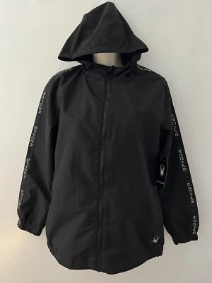 Spyder Womens Size S Black Full-Zip Taped Windbreaker Lightweight Jacket $99 NWT - Image 1 of 4