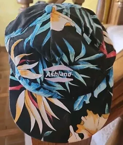 Vintage Ashland Oil 1980s Adjustable Cap Hawaiian Themed - Picture 1 of 4