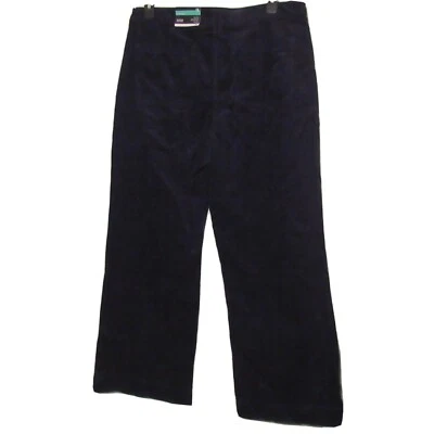 A.N.A. Темно-синий толщиной вельветовые брюки, широкая нога, высокий подъем, Sz:18, RN: 93677 новый - Изображение 1 из 4