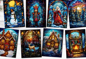 8 etichette/topper per fare carte regalo carte (C) - Foto 1 di 3