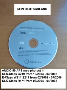 NAVIGATION CD MERCEDES AUDIO 50 NTG1 ESPANA PORTUGAL 2012/2013 SLK CLS E Class - Bild 1 von 2