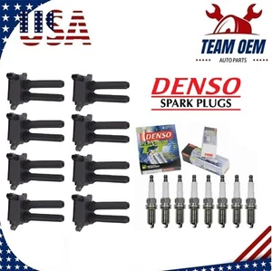 Heavy Duty Ignition Coil & DENSO Platinum Spark Plug for Ram 1500 2500 3500 - Picture 1 of 8