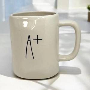 Rae Dunn "A+" Back to School Teacher Embossed Ceramic Coffee Tea Mug Cup - Picture 1 of 8