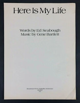 Here Is My Life Sheet Music 1969 Piano Religious Social Justice Spiritual Vtg - Image 1 of 3