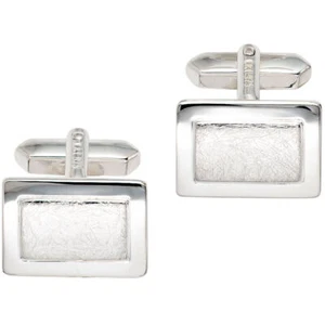 Cufflinks From 925 Silver Sterling Silver Partly Ice Matte Men's - Picture 1 of 1