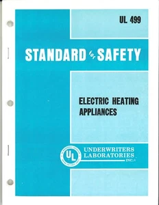 UL 499- 1988 - Electric Heating Appliances - Picture 1 of 4