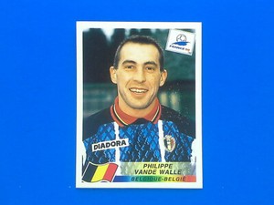 Panini toilet sticker France 98 n.334 Philippe Vande Walle Belgium-Belgium