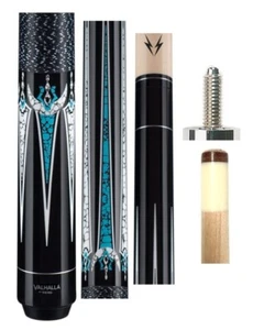 Valhalla VA602 Black Stain Maple Cue 13mm Shaft -FREE 2 Piece Gift Set & US SHIP - Picture 1 of 4