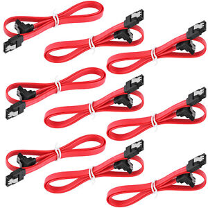 9-Pack 18inch 90 Degree to 180 Degree SATA III 6Gbps Data Transfer Cable w/Latch