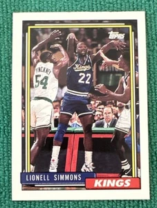 1992-93 Topps 🏀 Blank Back Error 🏀 Lionell Simmons 🏀 Sacramento Kings 👑 - Picture 1 of 2