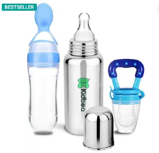 Botella de Acero Inoxidable, Alimentador de Alimentos y Frutas de Silicona Libre de BPA - 250 ml Foto 1 de 1