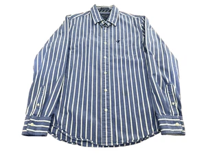 Camisa a Rayas American Eagle The Eagle Oxford Para Hombres Mediana Calce Vintage Manga Larga - Imagen 1 de 5