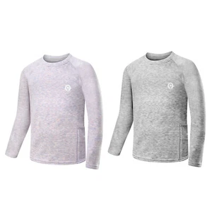 Unisex Kids Loungewear Moisture-Wicking Tops Thermal Sweatshirt Clothes Pockets - Picture 1 of 29