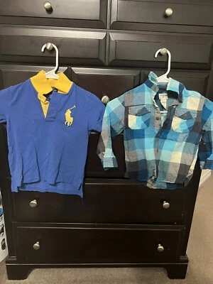 Ralph Lauren Niño Pequeño Polo / OshKosh Camisa Abotonada Lote - Talla 4 / 4T Foto 1 de 4