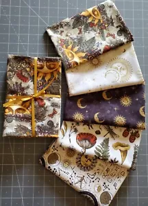 "The Sun The Moon & The Stars" 5 Pc Fat Quarter Fabric Bundle-Cotton•Fast Ship - Picture 1 of 3